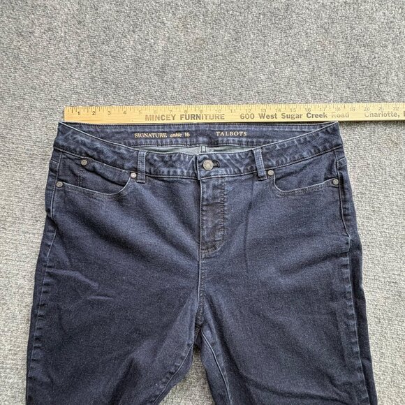 Talbots Signature Ankle Jeans Womens 16 Blue Stretch‎ 36x27.5 Cowgirl Comfy - Picture 10 of 11